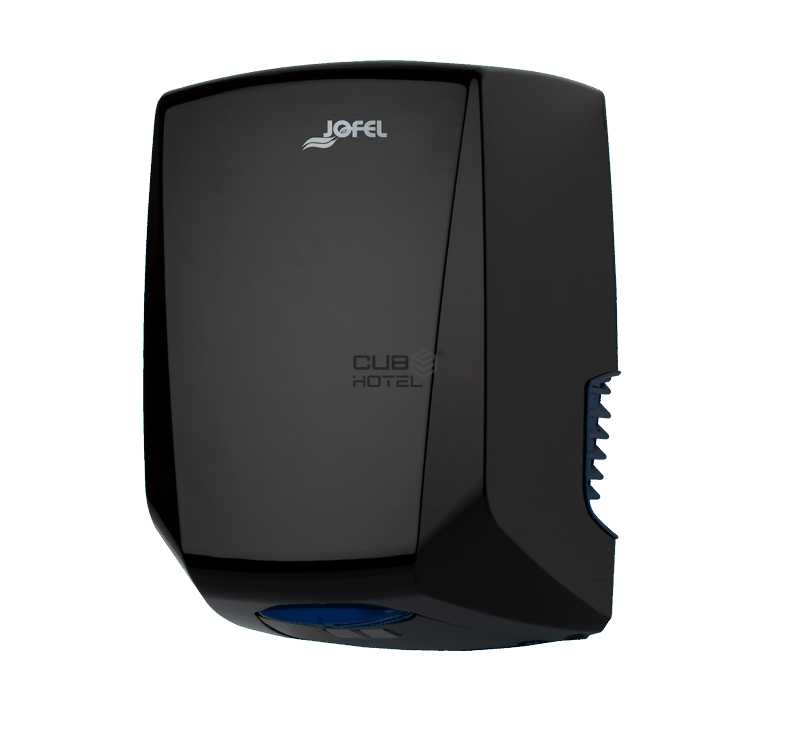 Secador Mãos Preto Brilho ABS Compacto Filtro Hepa 800W